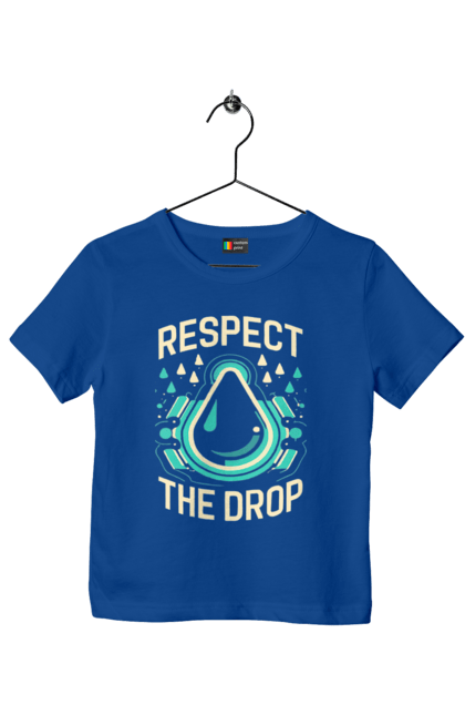 Футболка дитяча з принтом "Respect the Drop". Діджей, мода, музика, стиль, техно. CustomPrint.market