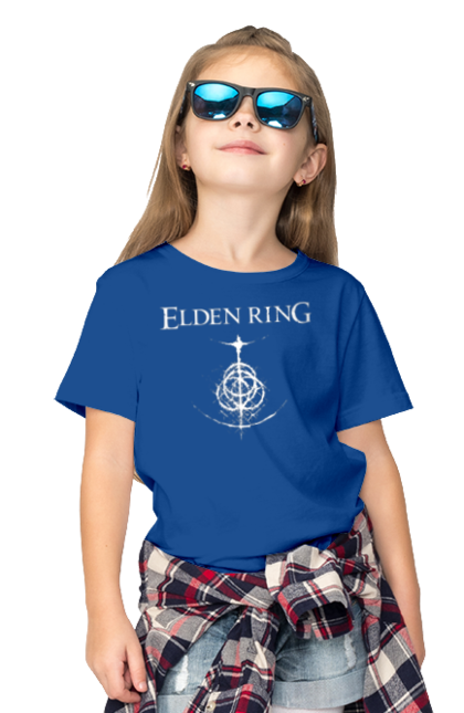 Футболка дитяча з принтом "Elden Ring". Elden ring, playstation, ps5, виживання, гра, жахи, комп`ютерна гра, людожери. ART принт на футболках