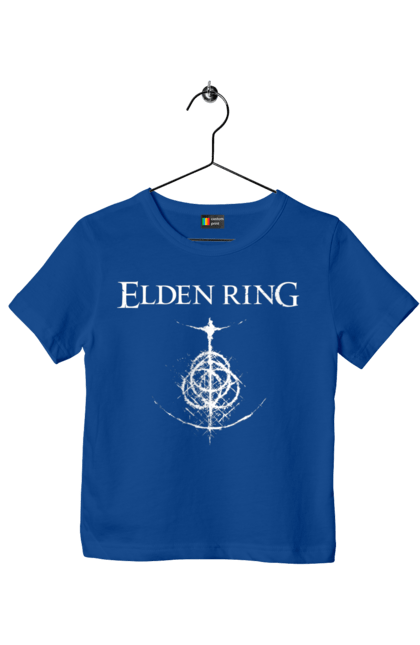 Футболка дитяча з принтом "Elden Ring". Elden ring, playstation, ps5, виживання, гра, жахи, комп`ютерна гра, людожери. ART принт на футболках