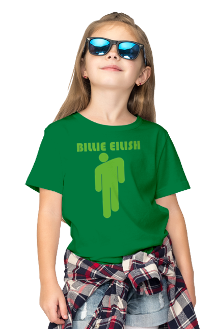 Футболка дитяча з принтом "Billie Eilish". Активістка, біллі айліш, мизукант, права, співачка, тварини. ART принт на футболках