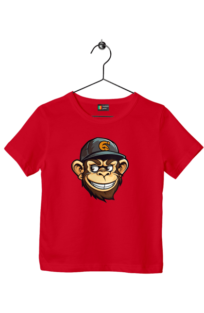 Футболка дитяча з принтом "Monkey style". Ape, monkey, style, мавпа, обезьяна, стиль. futbolka.stylus.ua