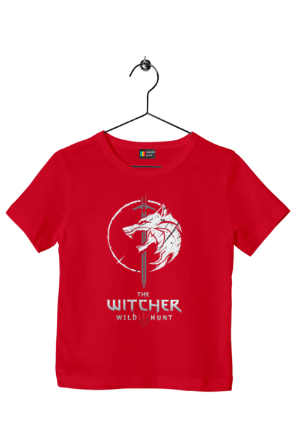 Футболка дитяча з принтом "The Witcher 3 Wild Hunt". Playstation, бойовик, відеогра, відьмак 3, гра, дике полювання, пригоди. ART принт на футболках