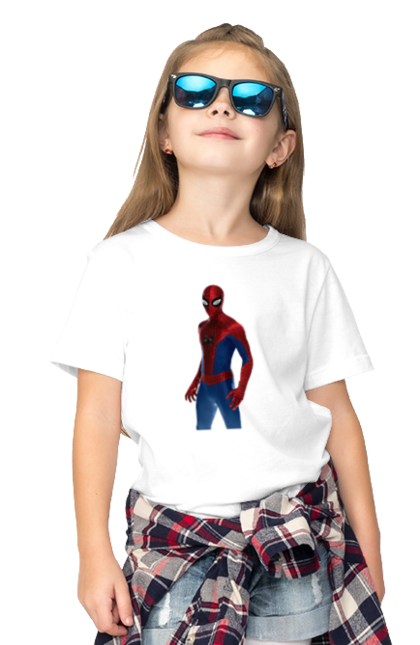 Футболка дитяча з принтом "Людина павук". Avengers, comics, film, marvel, movie, spiderman, superhero. CustomPrint.market