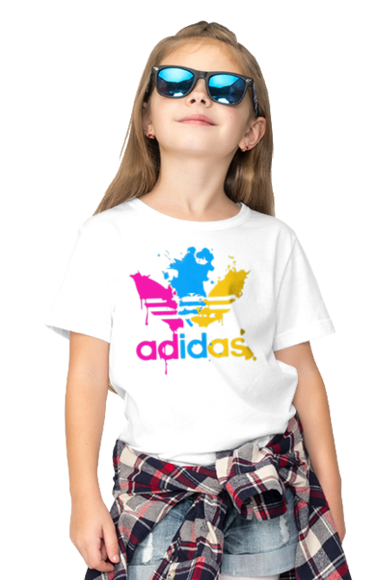 Футболка дитяча з принтом "Adidas". Adidas, адідас, бренд, одяг, спорт, торговий знак, фірма. CustomPrint.market