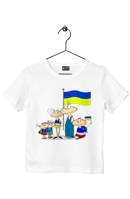 Футболка дитяча з принтом "Україна давай". Масяня, нас багато, разом, україна. ☾ Baby_Raccoon ♡