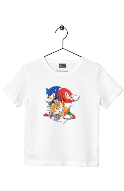 Футболка дитяча з принтом "СОНИК". Game, sega, shadow, shadow the hedgehog, sonic, sonic the hedgehog, sonic x, ежик, игра, монетки, сега, соник, шедов. CustomPrint.market