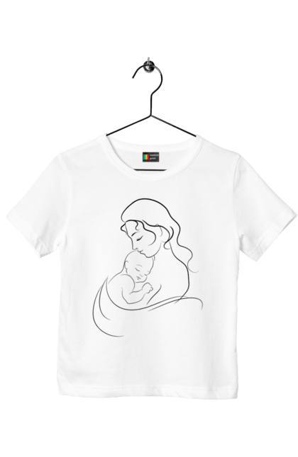 Футболка дитяча з принтом "Мама". Арт, дитина, любов, мама. CustomPrint.market