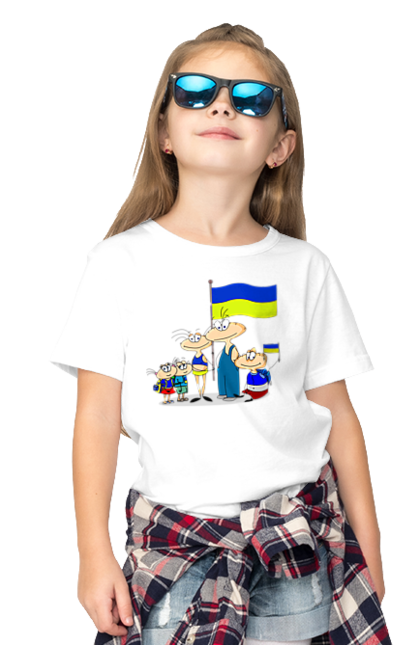 Футболка дитяча з принтом "Україна давай". Масяня, нас багато, разом, україна. AndreA