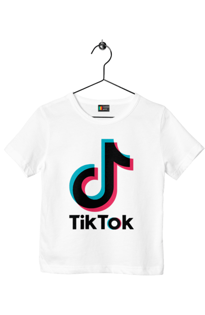 Футболка дитяча з принтом "Тік ток". Бренд, королева, корона, тик ток. CustomPrint.market