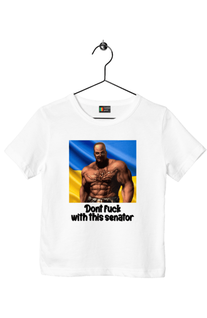 Футболка дитяча з принтом "Armstrong". Metal gear rising, mgrr, армстронг, війна, наномашини синку, сенатор армстронг, україна. ART принт на футболках