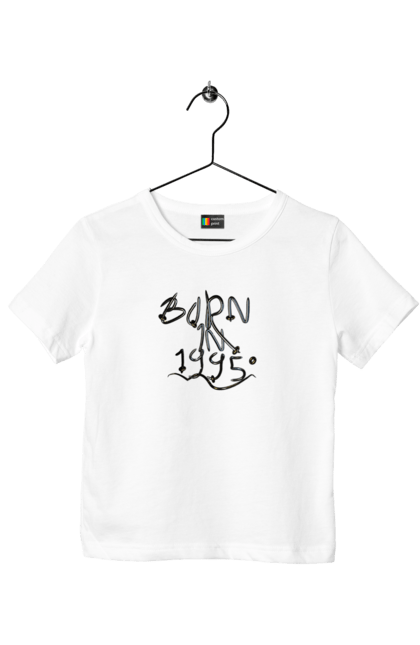 Футболка дитяча з принтом "Народжений(на) в 1995". 1995, 1995 р, був народжений, народжена, народився, рік. futbolka.stylus.ua