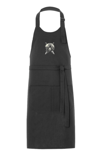 Фартух з принтом "Череп пілота". Військовий, захисник, ніж, пілот, череп, шолом. 2070702