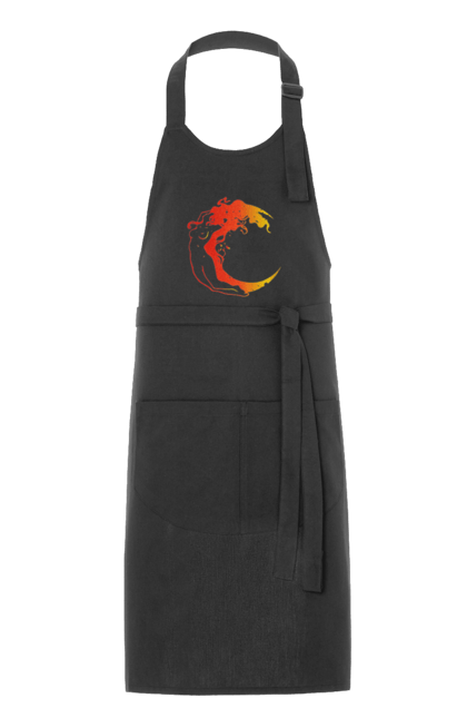 Apron with prints Moon girl. Cosmic, girl, moon, space, stars. 2070702