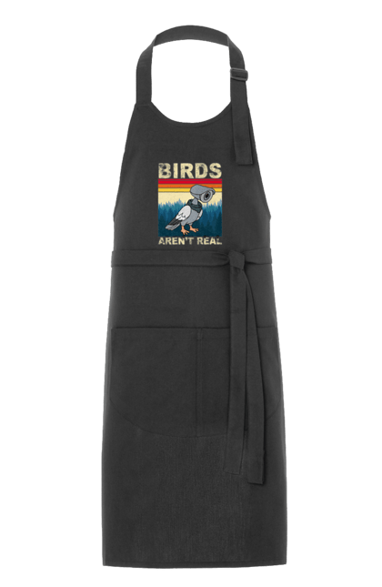 Apron with prints Birds aren't real. Bird, camcorder, camera, conspiracy, pigeon, reality, surveillance. 2070702