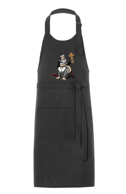 Фартух з принтом "Монашки БДСМ". Бдсм, крута, модна, молодіжна, плескає по дупі, рок, рольові ігри, черниці бдсм, черницю, черниця. 2070702