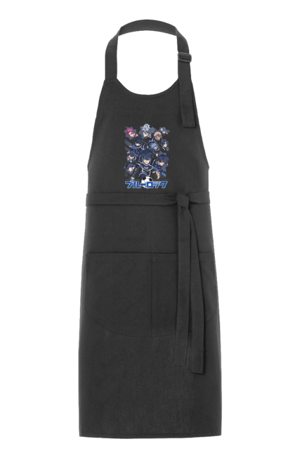 Apron with prints Blue Lock. Anime, blue lock, blue prison, manga, sport, sports anime. 2070702