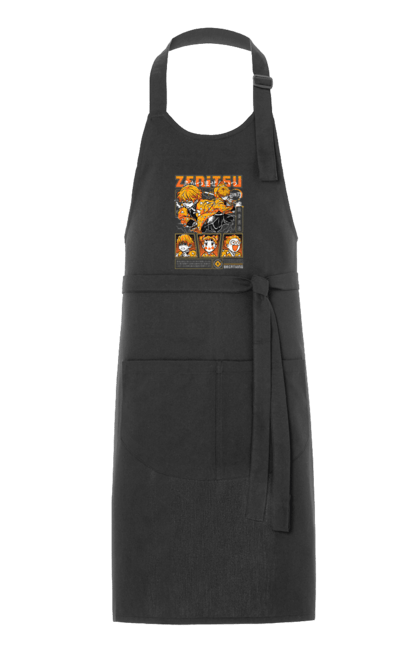 Apron with prints Demon Slayer Zenitsu. Anime, demon slayer, kimetsu no yaiba, manga, serial, zenitsu, zenitsu agatsuma. 2070702