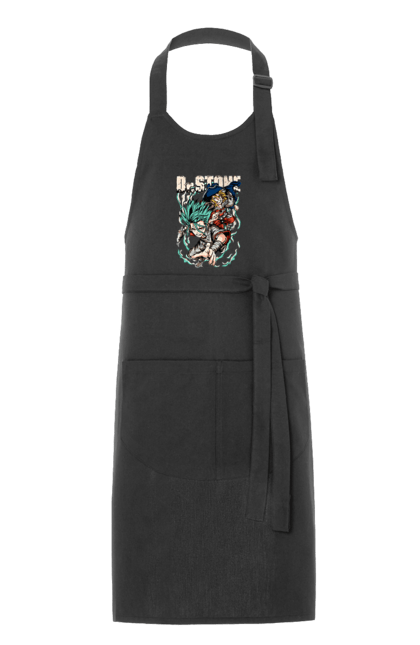 Apron with prints Dr. Stone Senku and Ryuusui. Anime, dr. stone, ishigami, manga, ryuusui, ryuusui nanami, senku, senku ishigami. 2070702