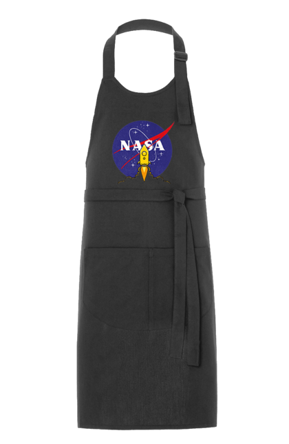 Apron with prints NASA. Aeronautics, astronautics, aviation, nasa, research, rocket, science, space, technologies, usa. 2070702