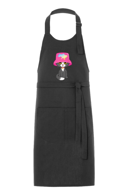 Фартух з принтом "Котик з картою україни". Євробачення, калош, кіт, котик, музика, панама калоша, символ україни, україна. 2070702