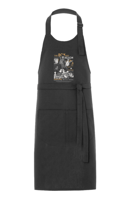 Apron with prints The Boy and the Heron. Boy and bird, cartoon, ghibli, japan, miyazaki, studio ghibli. 2070702