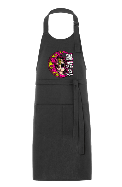 Apron with prints Demon Slayer Kokushibo. Anime, demon slayer, eternal paradise faith, kimetsu no yaiba, kokushibo, manga, twelve kizuki, upper rank six. 2070702