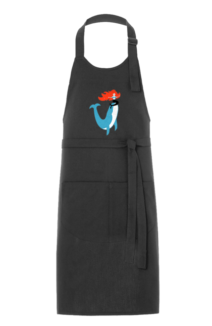 Фартух з принтом "Русалка І Кит". Кит, море, русалка. 2070702