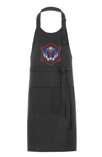 Apron with prints Killer robot head. Cyborg, killer, killer robot, robot, robot head, technique. 2070702