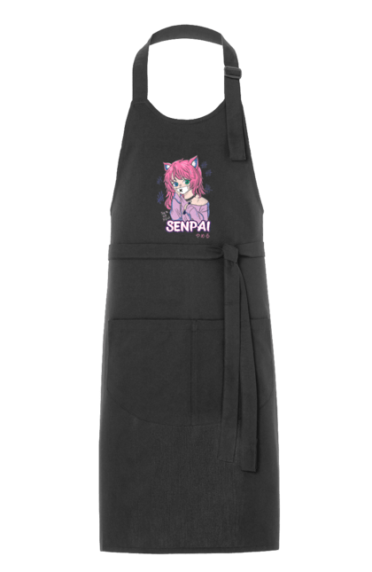 Apron with prints Senpai. Anime, ears, japan, manga, mask, senpai. 2070702