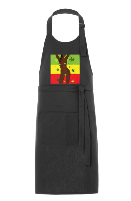 Фартух з принтом "Гола Дівчина І Конопля". Гола, конопля, курити, сиськи. 2070702