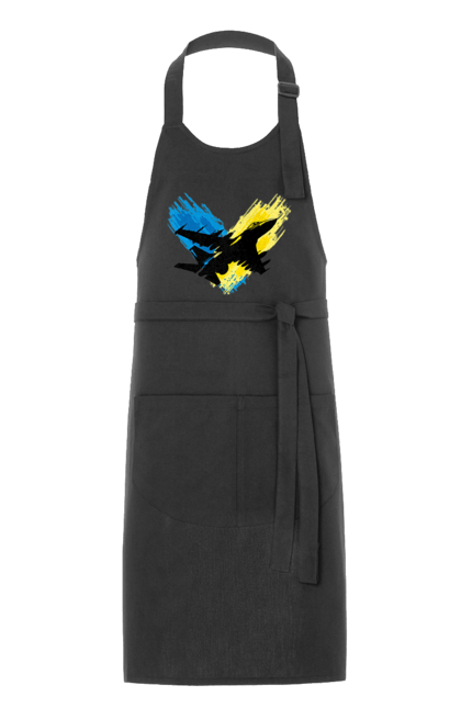 Фартух з принтом "Літак F 16". З прапором, зсу, літак, літак f16, патріотична, прапор, ф16. 2070702