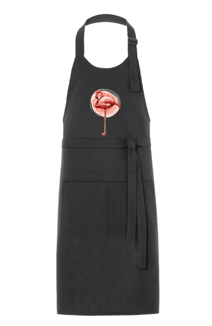 Фартух з принтом "Фламінго Арт". Рожеве фламінго, тварина, фламінго. 2070702