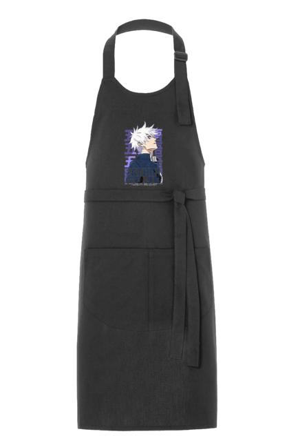 Apron with prints Jujutsu Kaisen Gojo. Anime, dark fantasy, gojo, jujutsu kaisen, magic battle, manga, mystic. 2070702