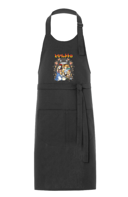 Apron with prints Totoro. Adventures, anime, comedy drama, fantasy, film, my neighbor totoro, tv series. 2070702