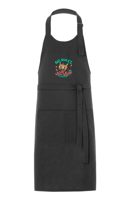 Фартух з принтом "Лабубу". Norulesjustfun, y2k, бандана, вуличний стиль, грайливий, графіті, зухвалий, лабубу, ретромультяшка, яскраво. 2070702