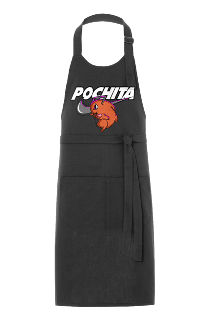 Apron with prints Chainsaw Man Pochita. Anime, chainsaw man, demon, manga, pochita, shonen. 2070702