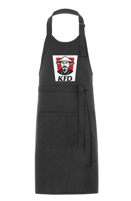 Фартух з принтом "Korea Fried Dog". Бренди, гумор, жартівливі, кфц, літні, прикольні, смішні, фаст-фуд. 2070702