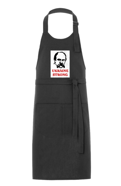 Фартук с принтом Тарас Шевченко. Бавовна, війна, герб, доброго вечора, зсу, прапор україни, русский военный корабль, тарас, тарас шевченко, шевченко. 2070702