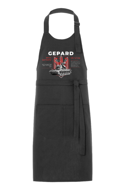 Фартух з принтом "Gepard". F16, gepard, nasams, stinger, zuzana, гаубиця, два герби, залужний, сюзанна. 2070702