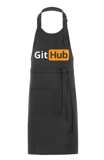 Фартух з принтом "Гіт Хаб". Айті, айтішник, гіт хаб, для айтішника, для програміста, подарунок айтішнику, подарунок програмісту, програміст, розробник. 2070702