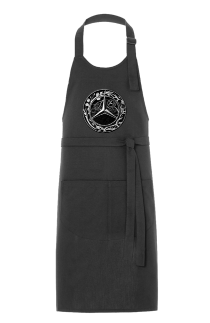 Фартух з принтом "Mercedes Benz Лого Арт". Авто, автомобіль, логотип мерседес, машини, мерс, мерседес. 2070702