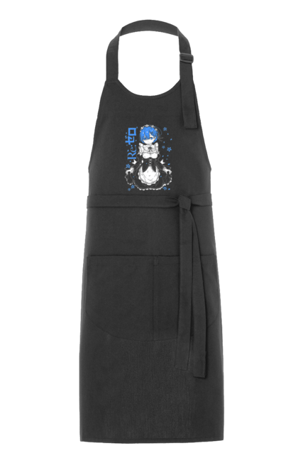 Apron with prints Re:Zero Rem. Anime, drama, fantasy, manga, re:zero, rem, thriller. 2070702