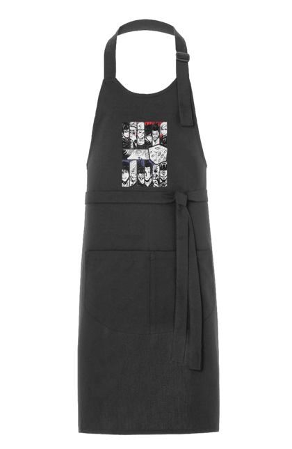 Apron with prints Jujutsu Kaisen. Anime, dark fantasy, gojo, jujutsu kaisen, magic battle, manga, mystic. 2070702