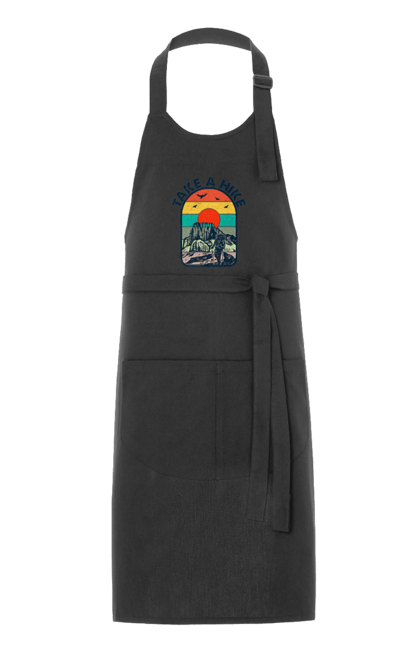 Фартух з принтом "Прогуляйся Альпініст, Гори". Альпініст, гори, похід, прогуляйся. 2070702