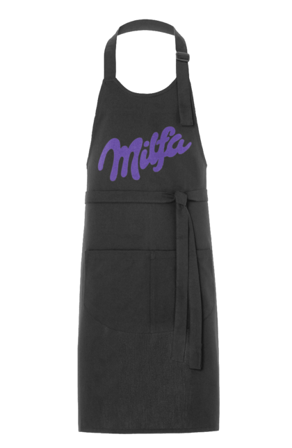 Apron with prints Milfa. Funny, joke, meme, milf, milfa, milka. 2070702
