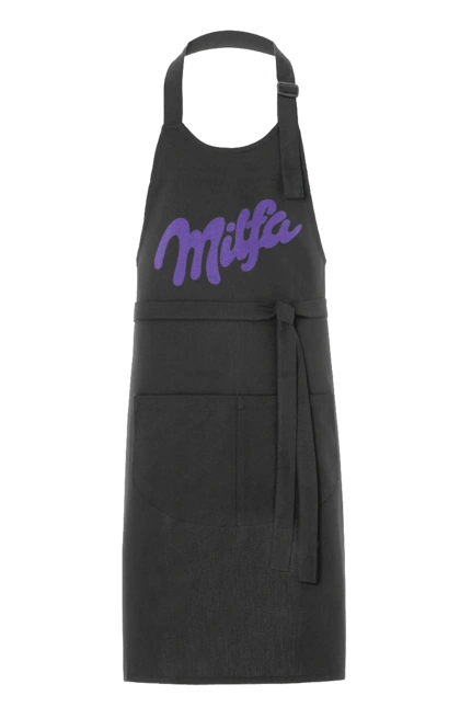 Apron with prints Milfa. Funny, joke, meme, milf, milfa, milka. 2070702