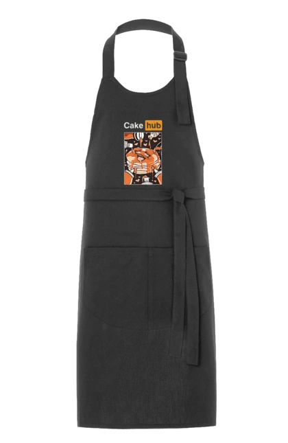 Apron with prints Cake Hub. Brutal, cake, cake hub, hub, humor, joke, porn hub. 2070702