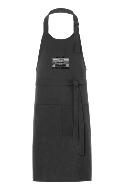 Фартух з принтом "Додж челенджер". Автомобіль, американська легенда, додж челенджер, культове авто, масл кар, потужний автомобіль. 2070702