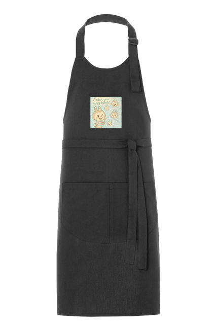 Фартух з принтом "Лабубу". Бульбашки, грайливо, каваї, казково, лабубу, милаілюстрація, ніжнікольори, пастельнамистецтво, щасливі бульбашки. 2070702