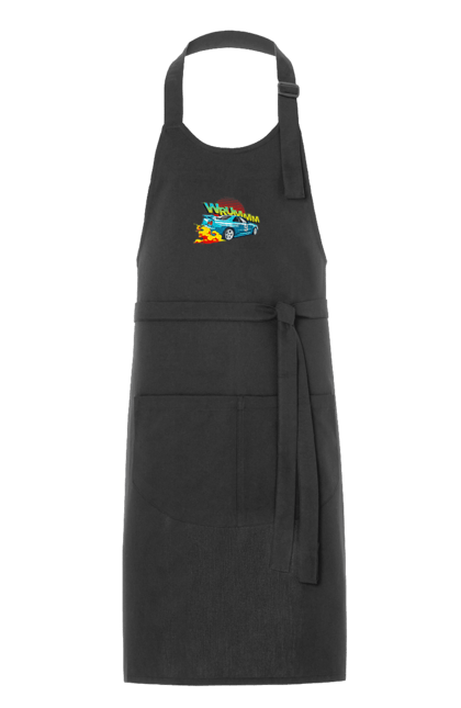 Фартух з принтом "Авто". Авто, вогонь, вулиці, денги, дрифт, спорт, спортивне авто, швидкість. 2070702